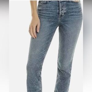 Hudson Holly High Rise Straight Ankle Jeans in Mineral Wash